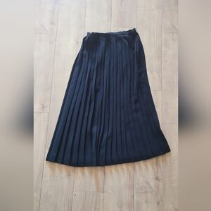 Talbots Black Pleated Skirt Vintage New 4p